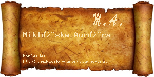Miklóska Auróra névjegykártya